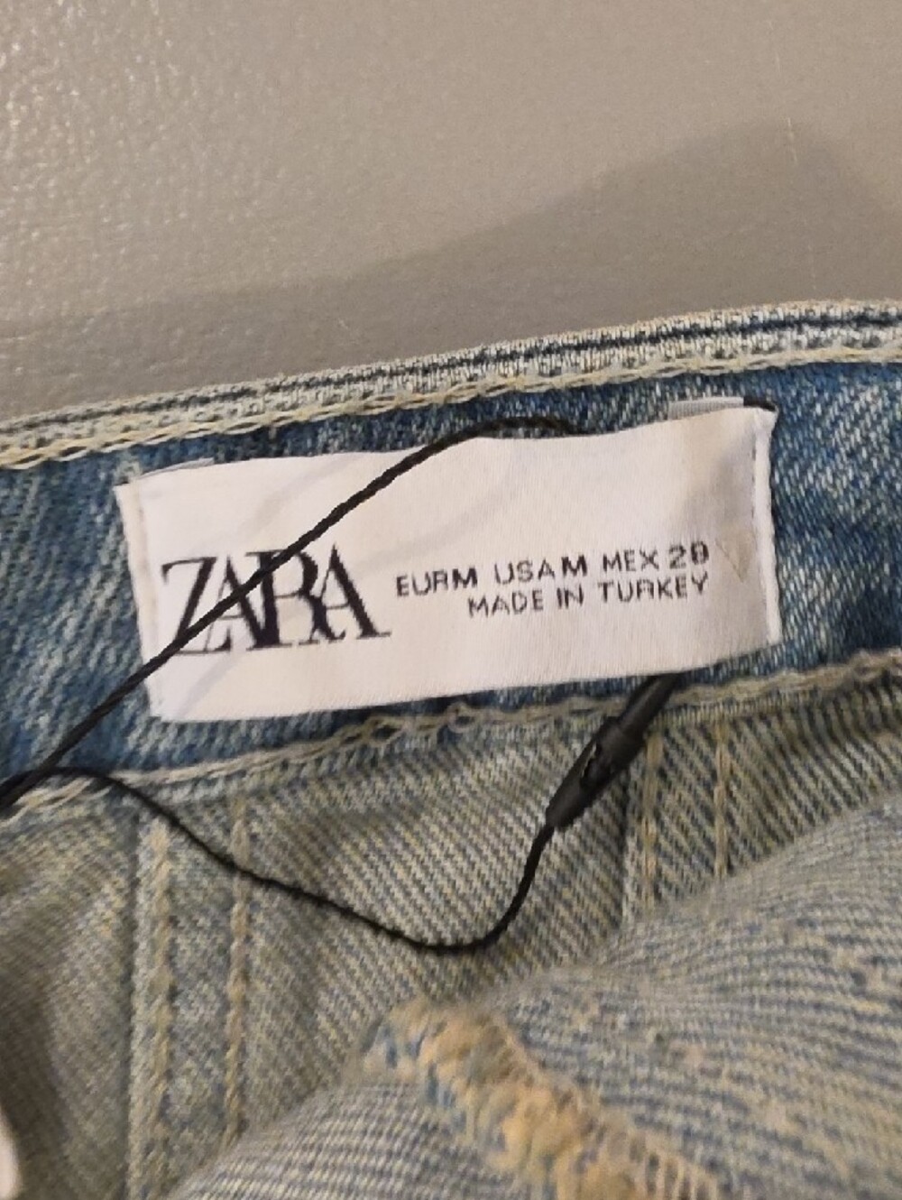 Zara Light Blue Denim strapless Button-Front Corset Top size M new with tags - Picture 10 of 10
